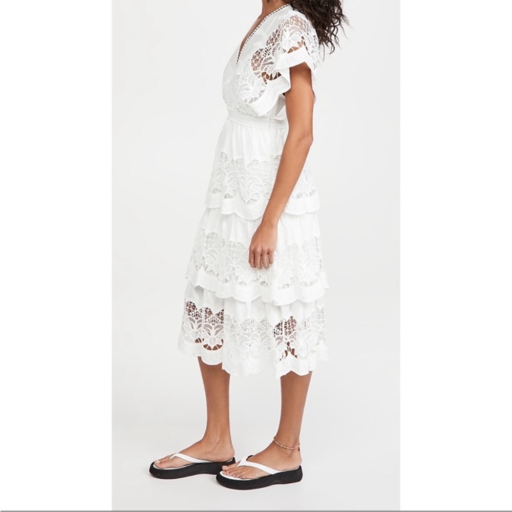 Farm Rio white Guipurre dress - Picture 6 of 9